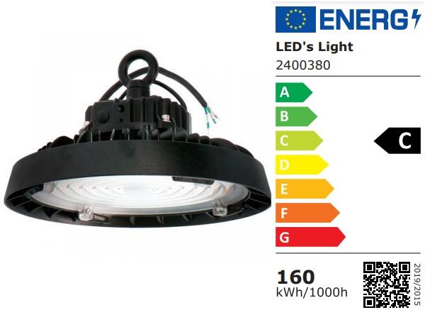 SHADA LED Highbay LED Hallen Pendelbeleuchtung 160W 25000lm 5000K IP65, EEC: C (2400380)